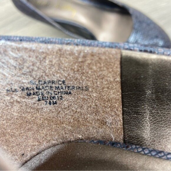 Sam & Libby Snake Print Wedge Heels Size 7.5 - Picture 7 of 12